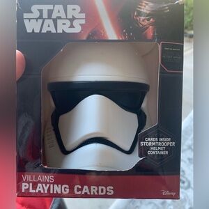 Star Wars The Force Awakens Villains Playing Cards in Storm Trooper Helmet Case